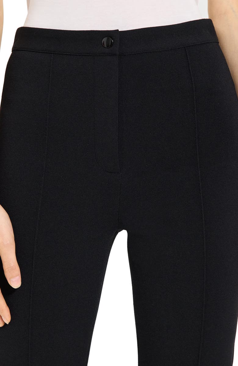 Theory Compact Crepe Flare Pants, Alternate, color, Black