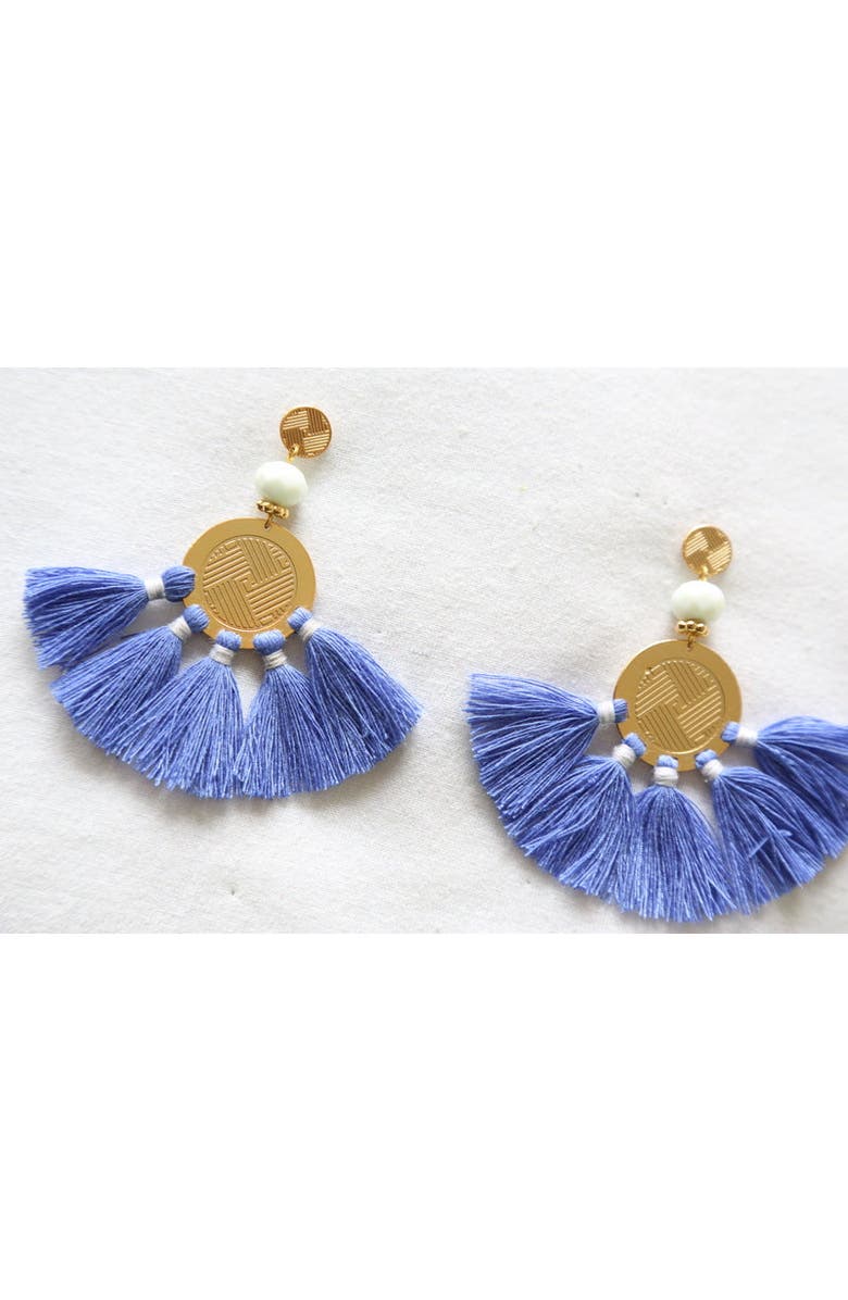 Fosterie Sol Tassel Earring, Alternate, color, Periwinkle