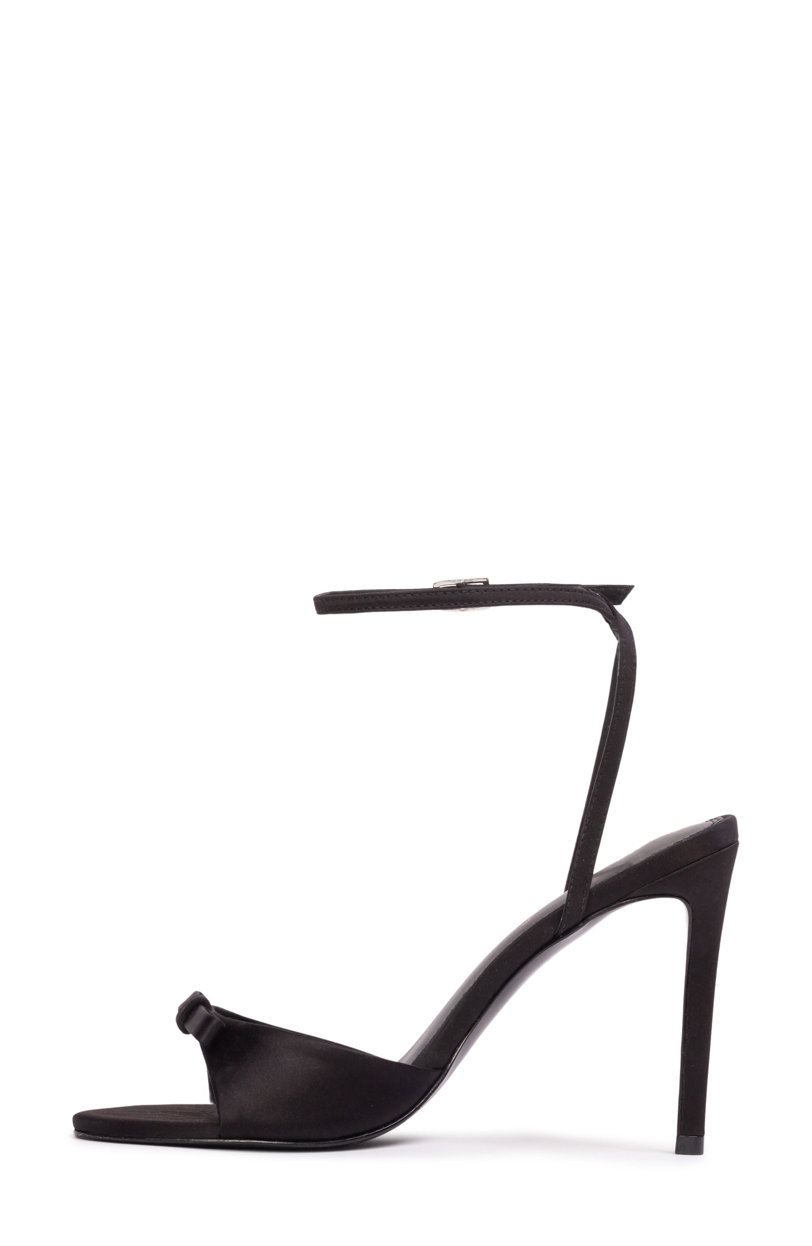 BLACK SUEDE STUDIO Albie Ankle Strap Sandal, Alternate, color, Black Satin