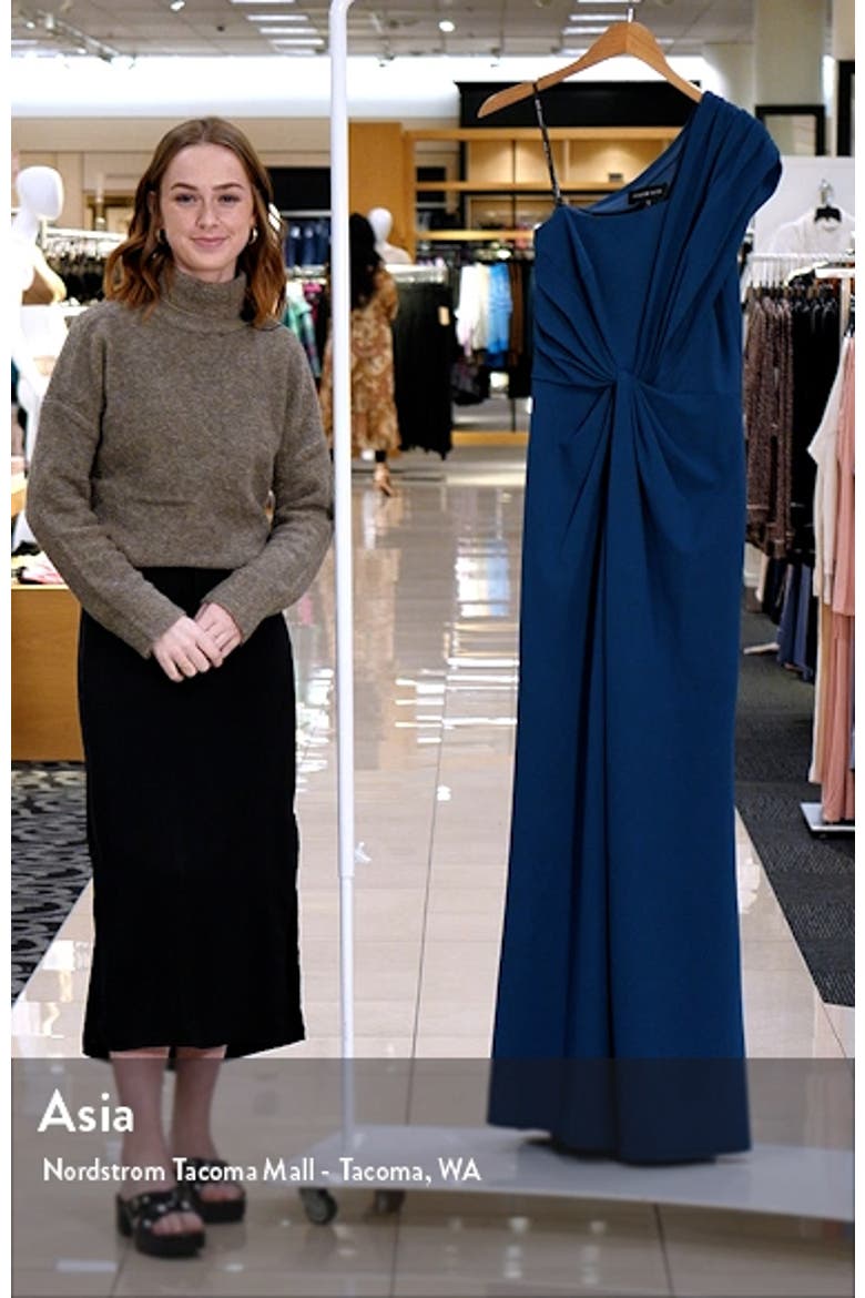 Knotted One-Shoulder Evening Gown video