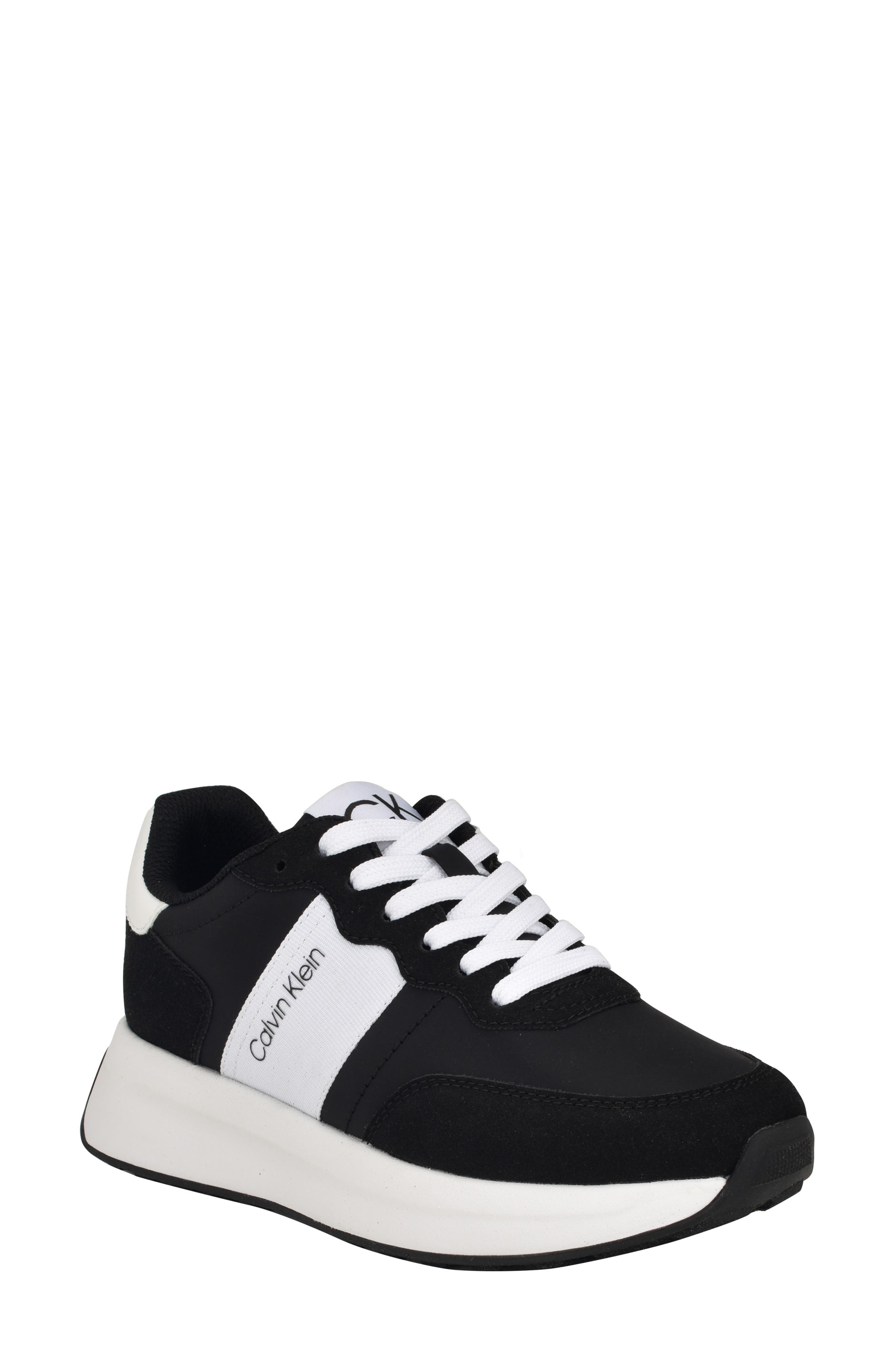 Calvin Klein Hallie Wedge Sneaker, Main, color, Black