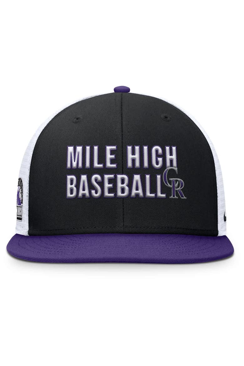 Men's Nike  Black Colorado Rockies Pro Trucker Snapback Hat, Alternate, color, Black