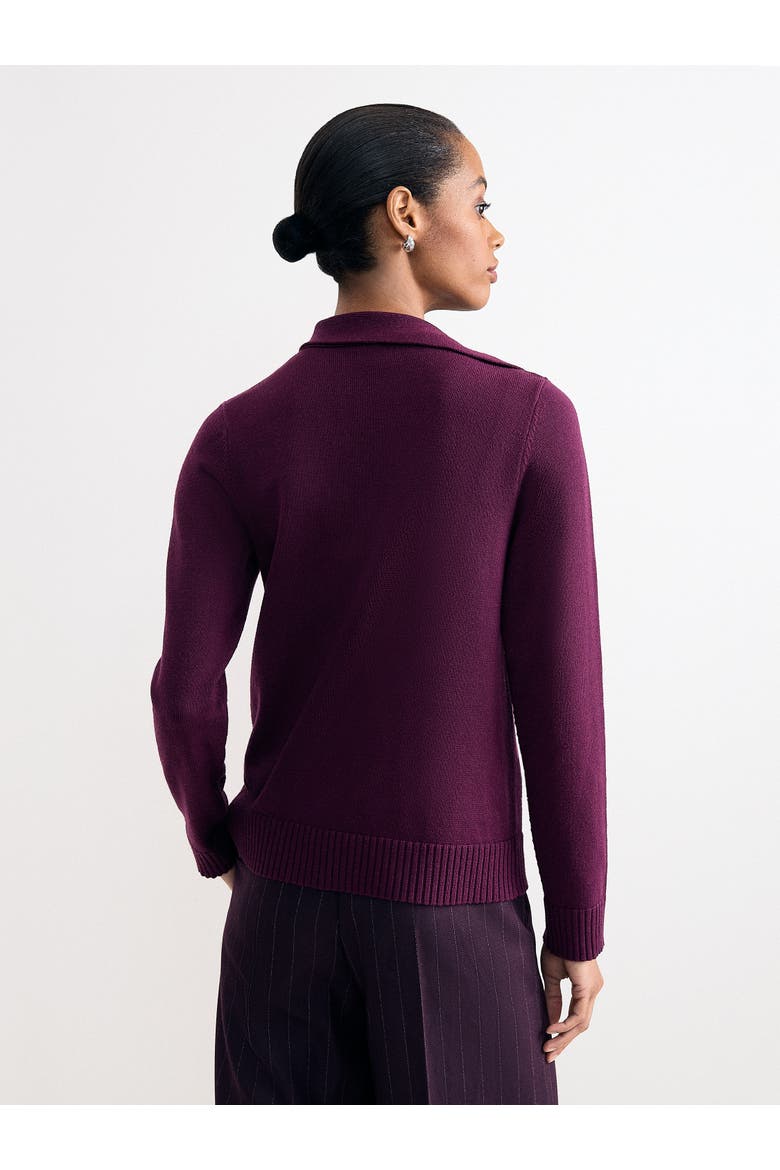 Plum Ruffle Detail Knit Jumper, Alternate, color, Pink