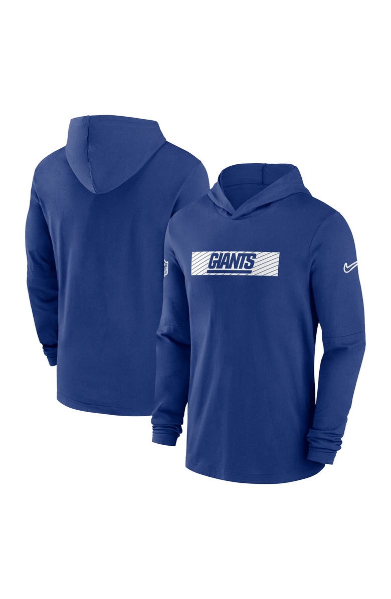Nike Men's Nike Royal New York Giants Sideline Hoodie Performance Long Sleeve T-Shirt, Alternate, color, Royal
