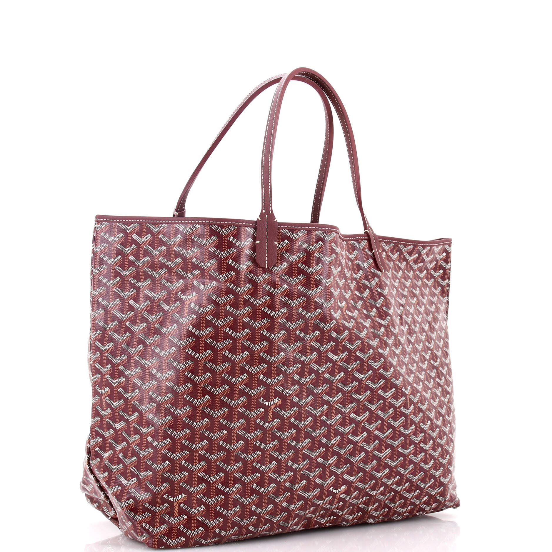 Pre-Owned Goyard Saint Louis Tote Coated Canvas GM, Alternate, color, Red