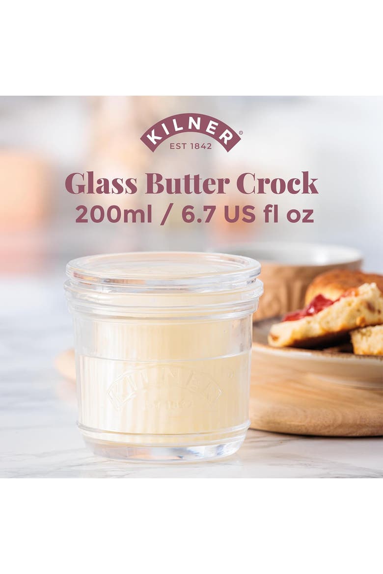 Butter Crock, Alternate, color, Clear