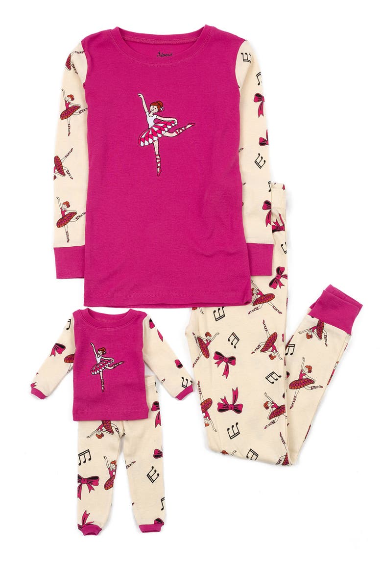 Girls & Matching Doll 2-pc. Cotton Pajamas, Fantasy & Character Prints, Main, color, RED