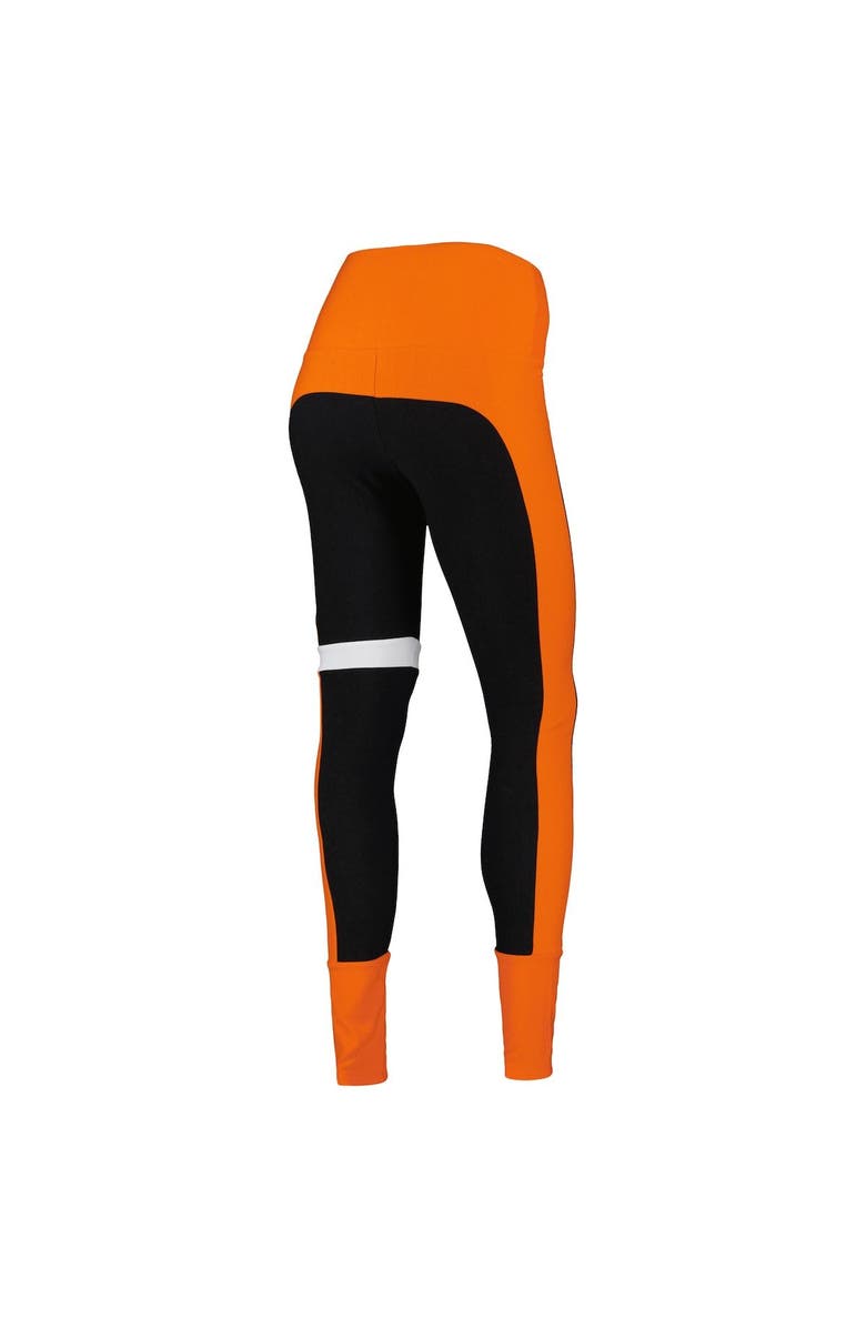 KIYA TOMLIN Women's KIYA TOMLIN Black/Orange Cincinnati Bengals Colorblock Tri-Blend Leggings, Alternate, color, 