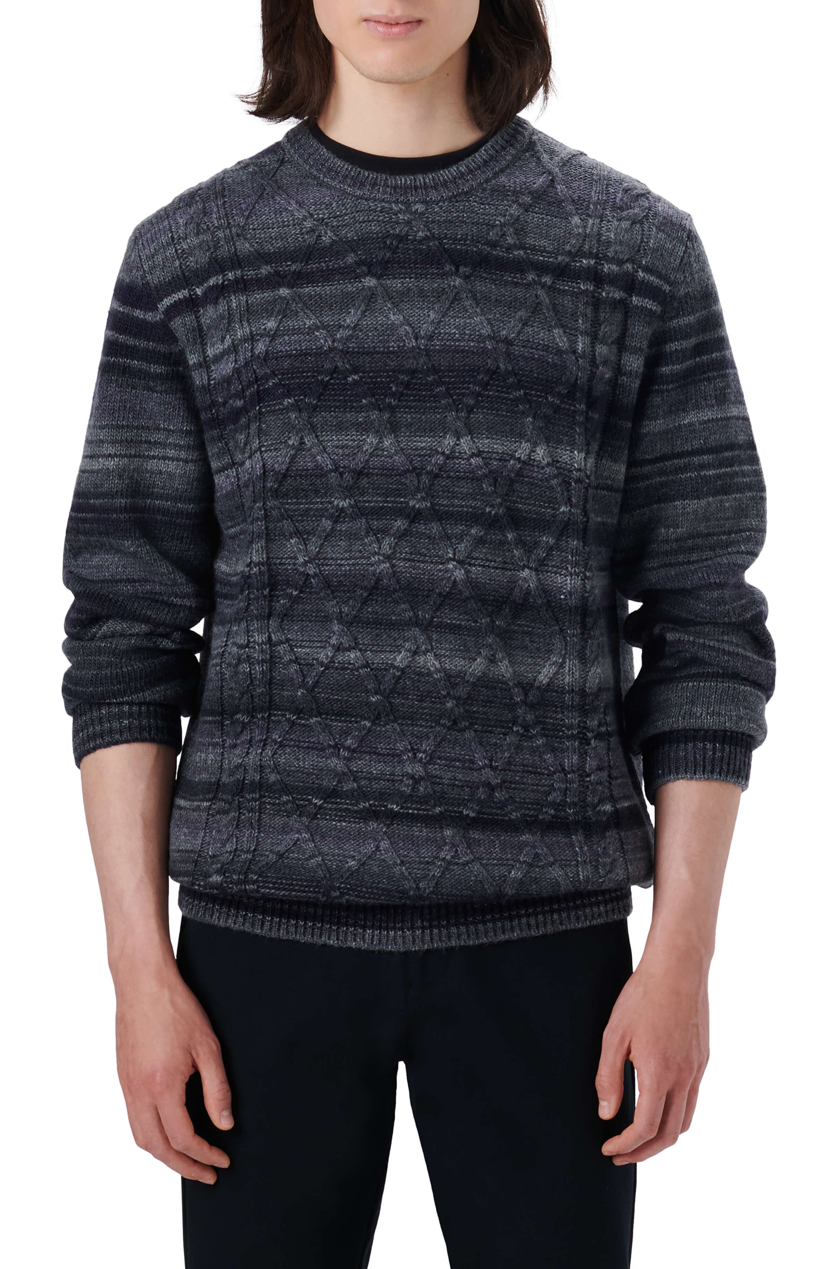 Diamond Stitch Wool Blend Sweater