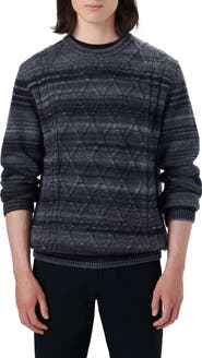 Bugatchi Diamond Stitch Wool Blend Sweater