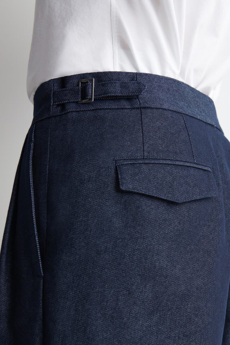 Denim-Effect Relaxed-Fit Tapered Pants, Alternate, color, INDIGO