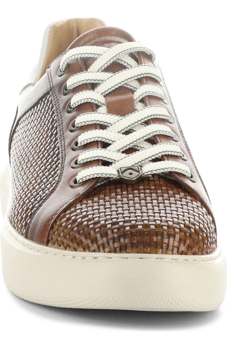Ambitious 13450A Woven Low Top Sneaker, Alternate, color, Cognac Leather