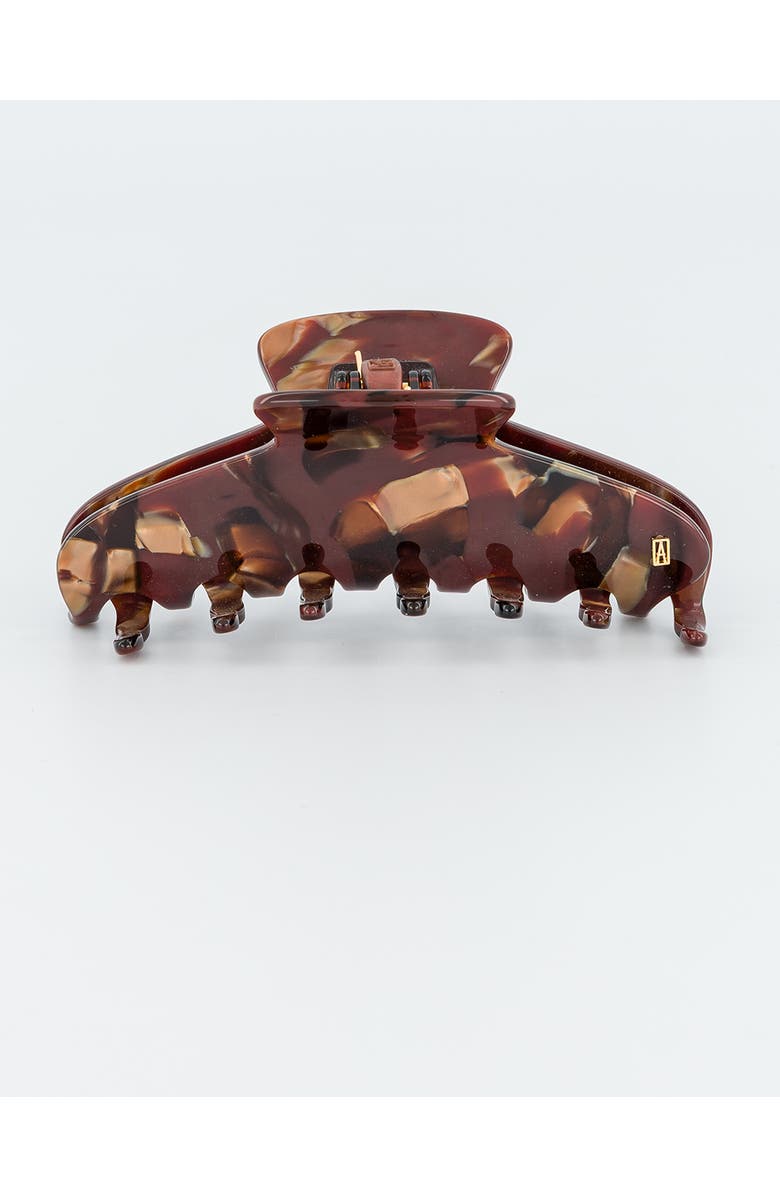 Alexandre de Paris Effet Speciaux Large Acetate Hair Clip, Main, color, Dark Brown