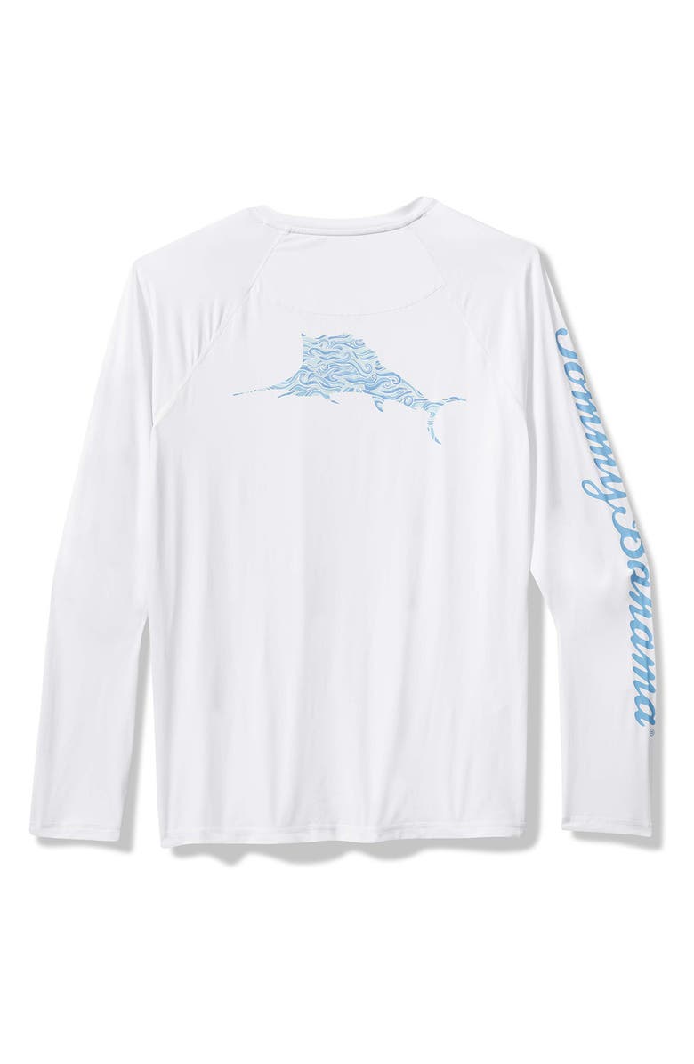 Tommy Bahama Chill Time Surf IslandZone<sup>®</sup> Long Sleeve Rashguard, Alternate, color, White