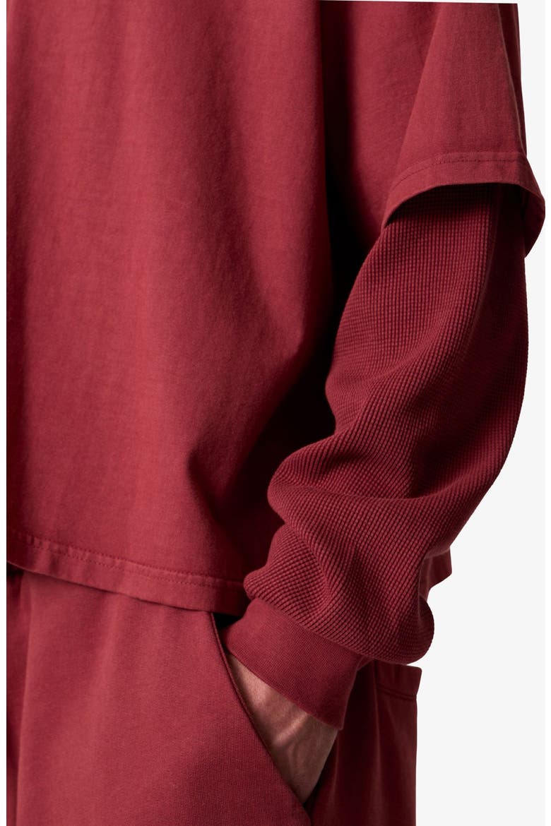 Layered Thermal Long Sleeve T-Shirt, Alternate, color, MAROON