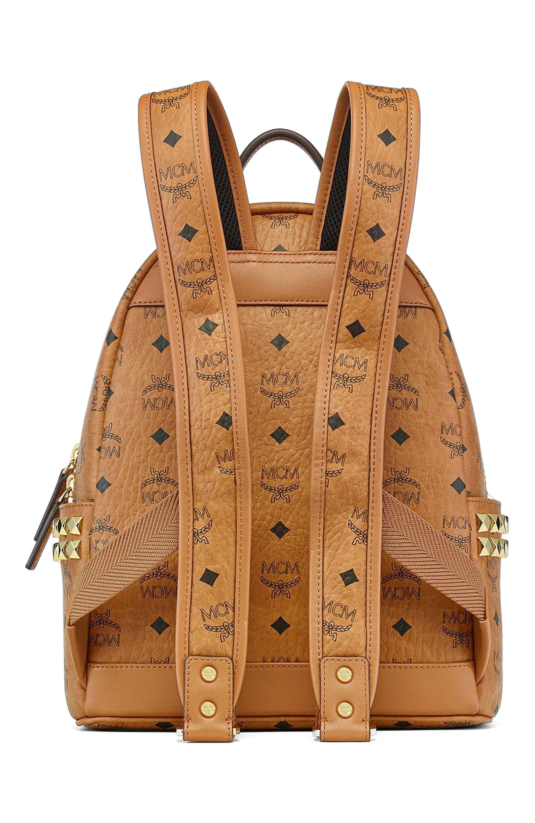 MCM Small Stark Backpack in Visetos, Alternate, color, 