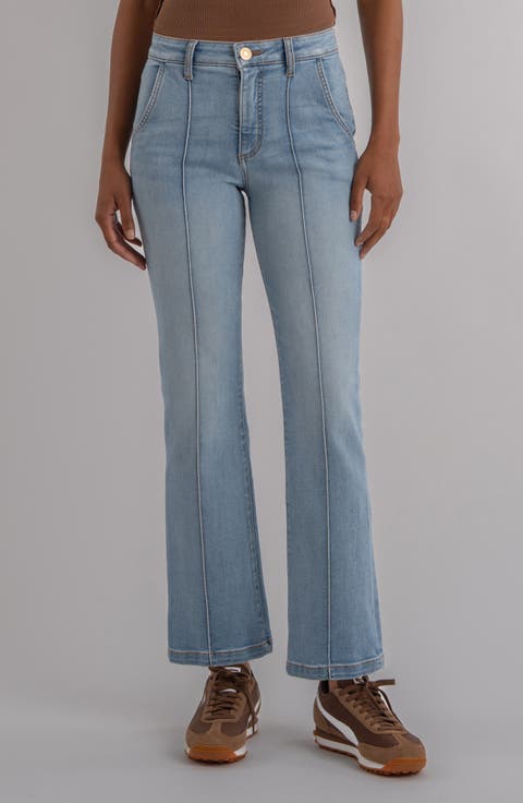 Kelsey Pintuck High Waist Kick Flare Jeans (Considered)