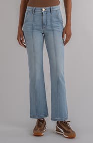 SWAT FAME Kelsey Pintuck High Waist Kick Flare Jeans