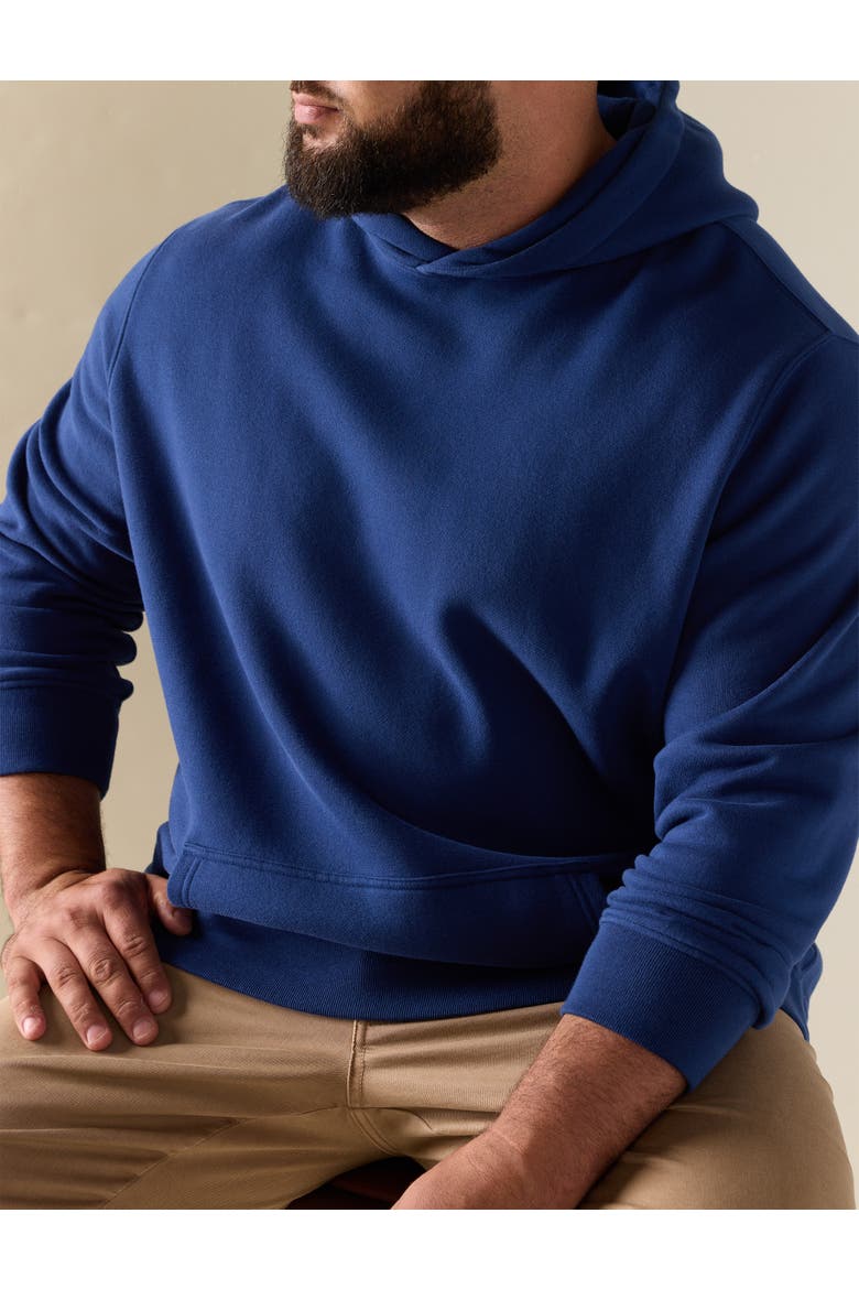 Big & Tall Broken-In Fleece Hoodie, Alternate, color, MEDEVIL BLUE