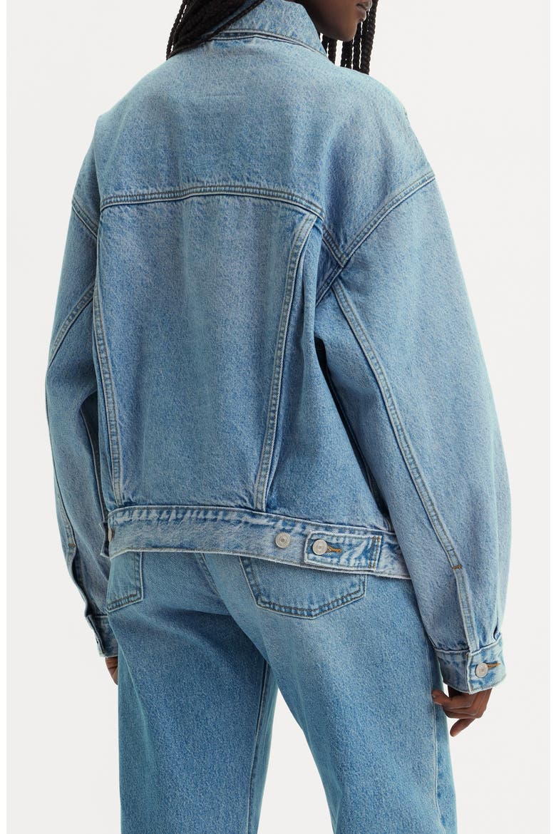 '90s Denim Trucker Jacket, Alternate, color, ROCK THE VOTE