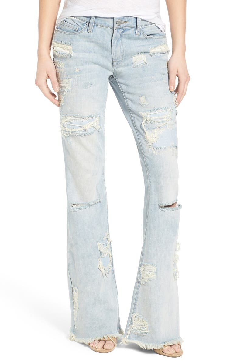 BLANKNYC Rip & Repair Flare Jeans, Main, color, 