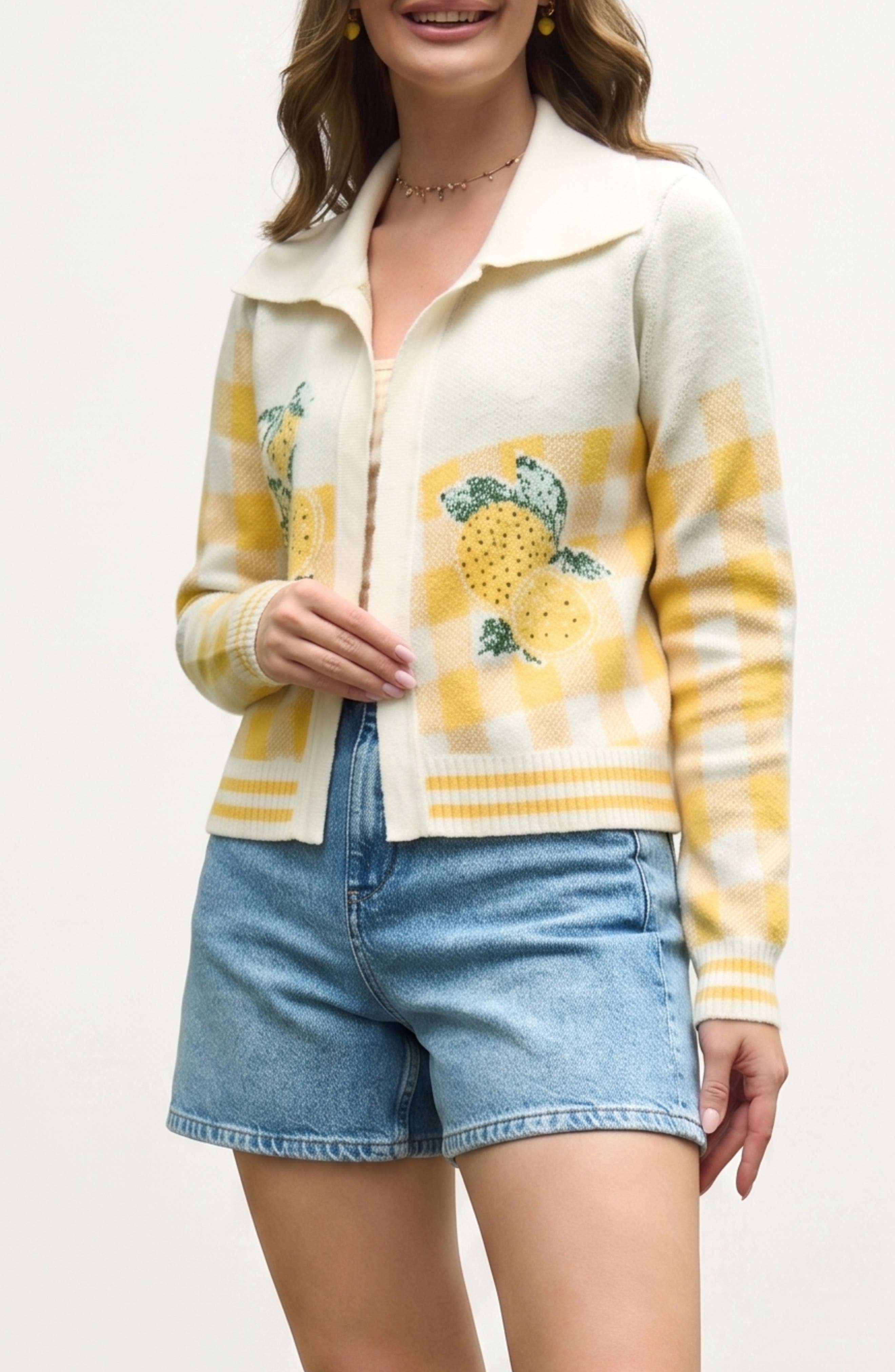 Lemon Picnic Cardigan