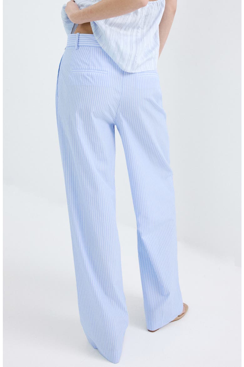 Pinstripe Wide Leg Pants, Alternate, color, BLUE
