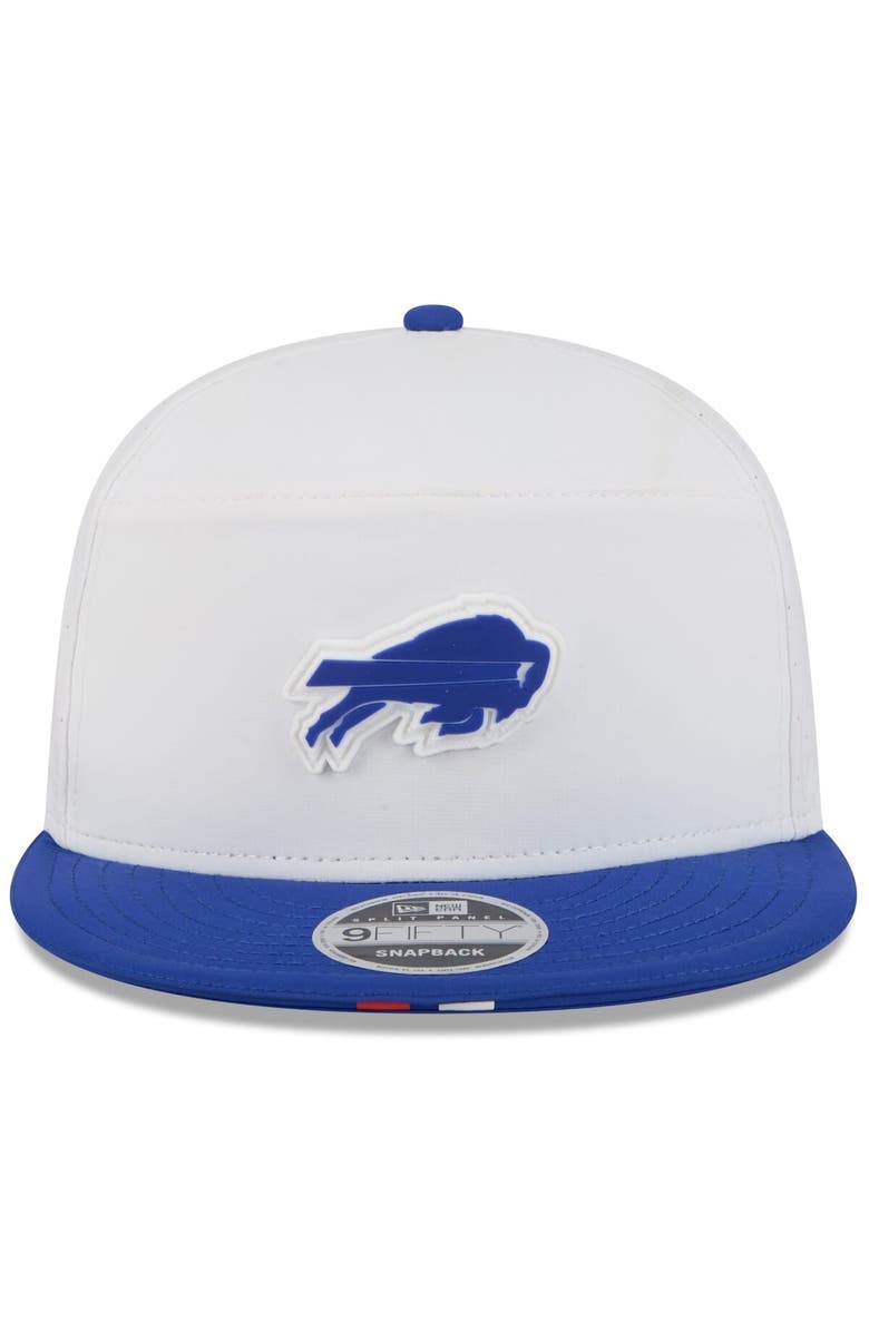 New Era Men's New Era White/Royal Buffalo Bills 2025 NFL Training Camp Split Panel 9FIFTY Snapback Hat, Alternate, color, White