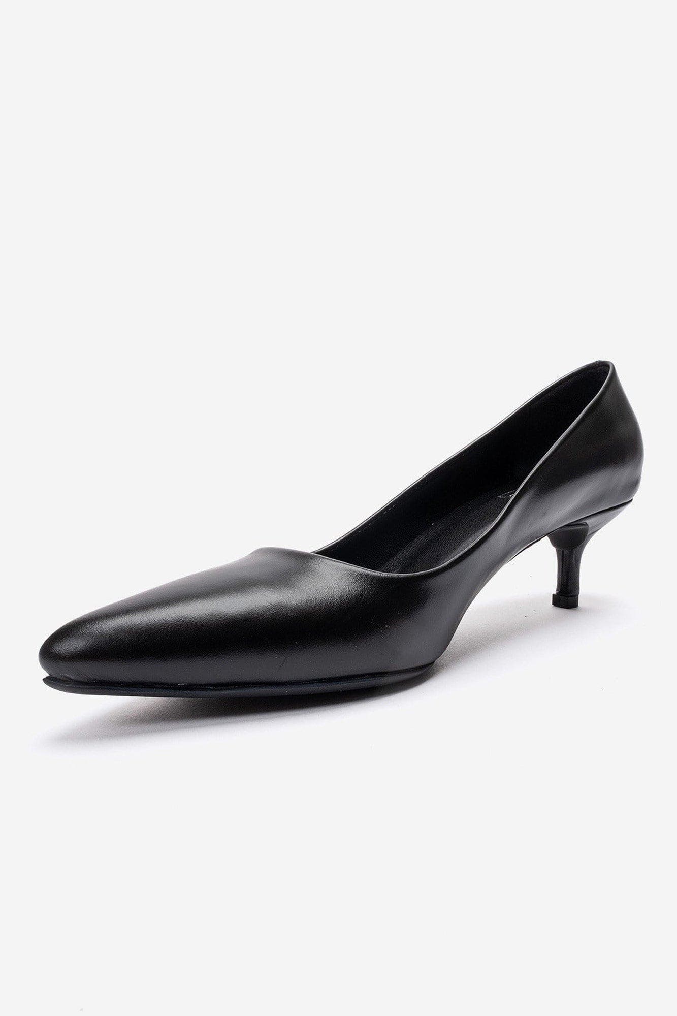 Jalen Leather Stiletto Pump, Alternate, color, Black