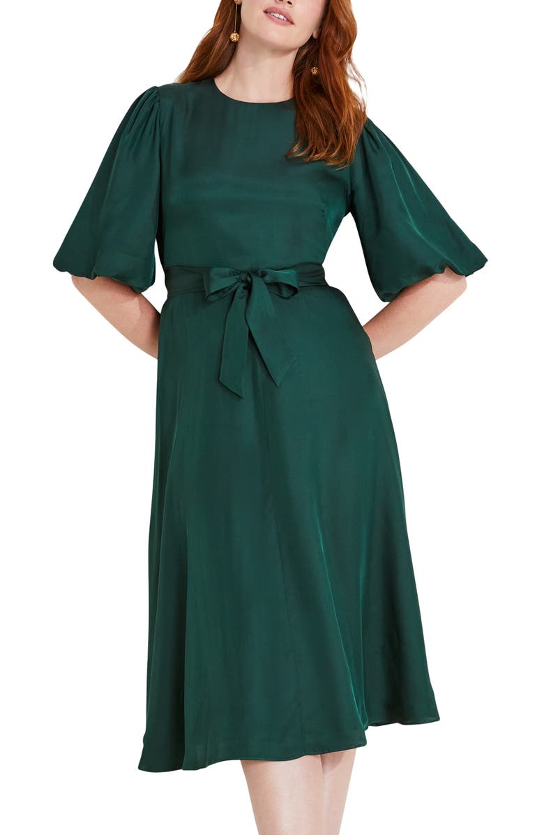 Kate Spade New York belted silk blend matinée dress, Main, color, 