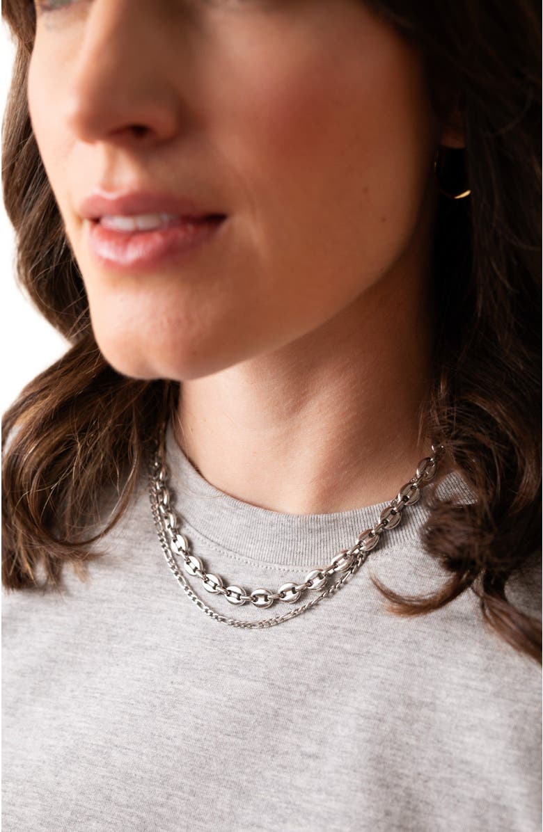 Alex and Ani Mariner Necklace, Alternate, color, Silver