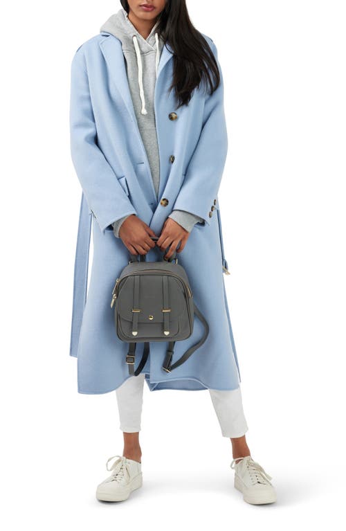 Belle & Bloom Skylight Longline Coat In Sky Blue