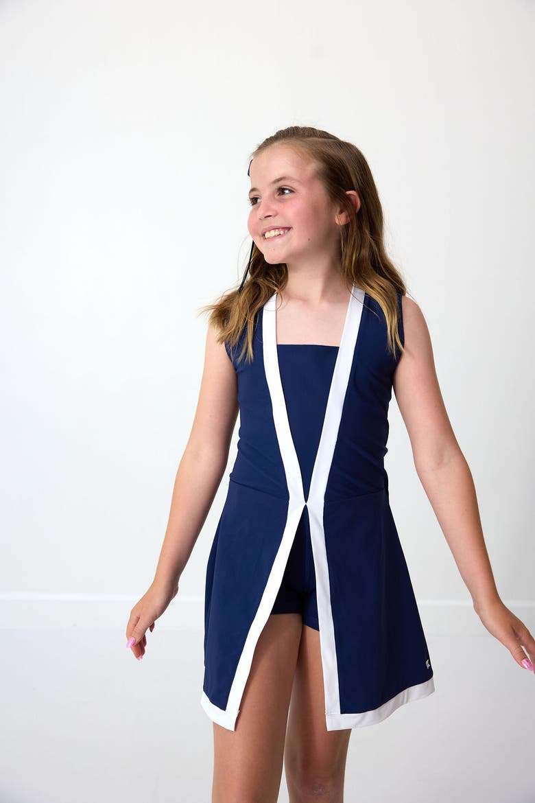Girls Tennis Skort Dress, Alternate, color, Navy