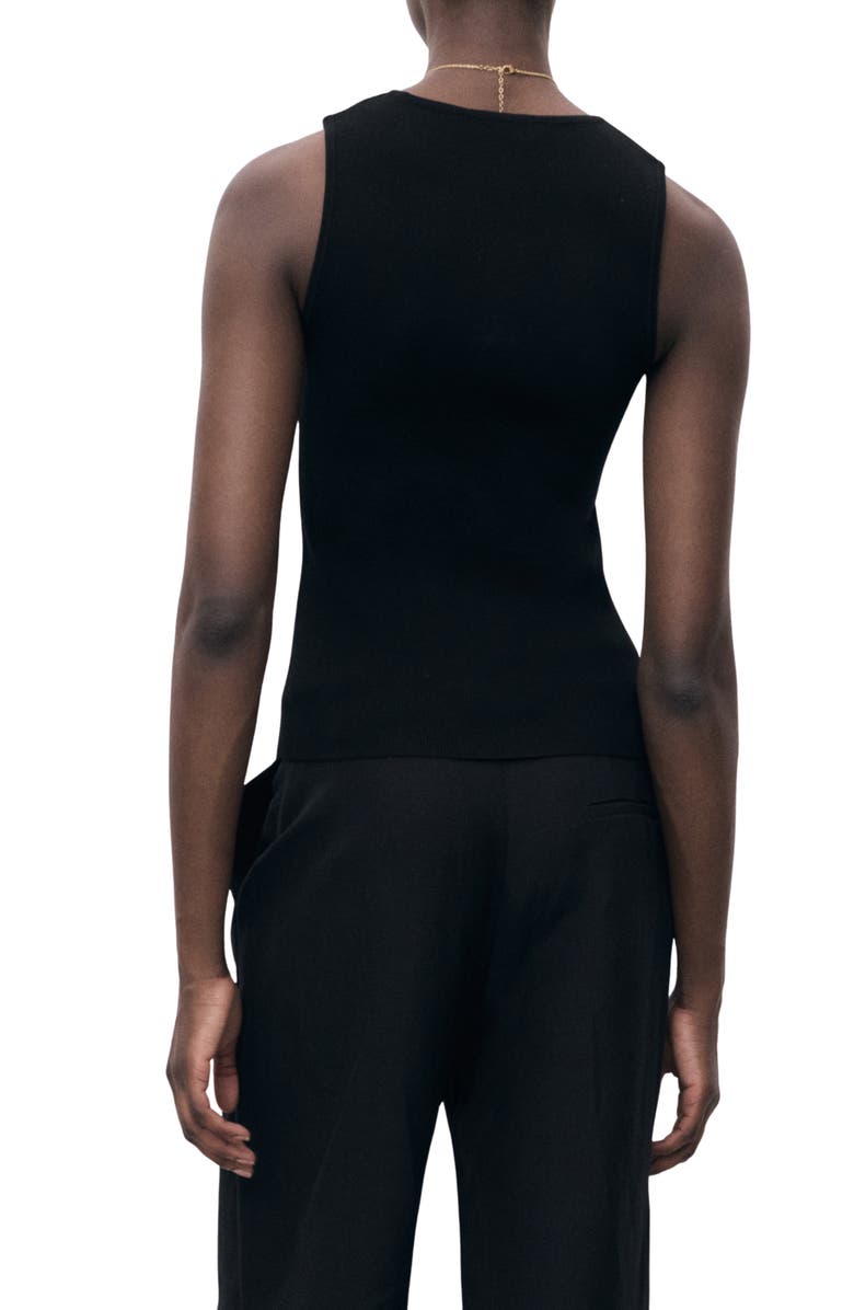 MANGO Sleeveless Sweater, Alternate, color, Black