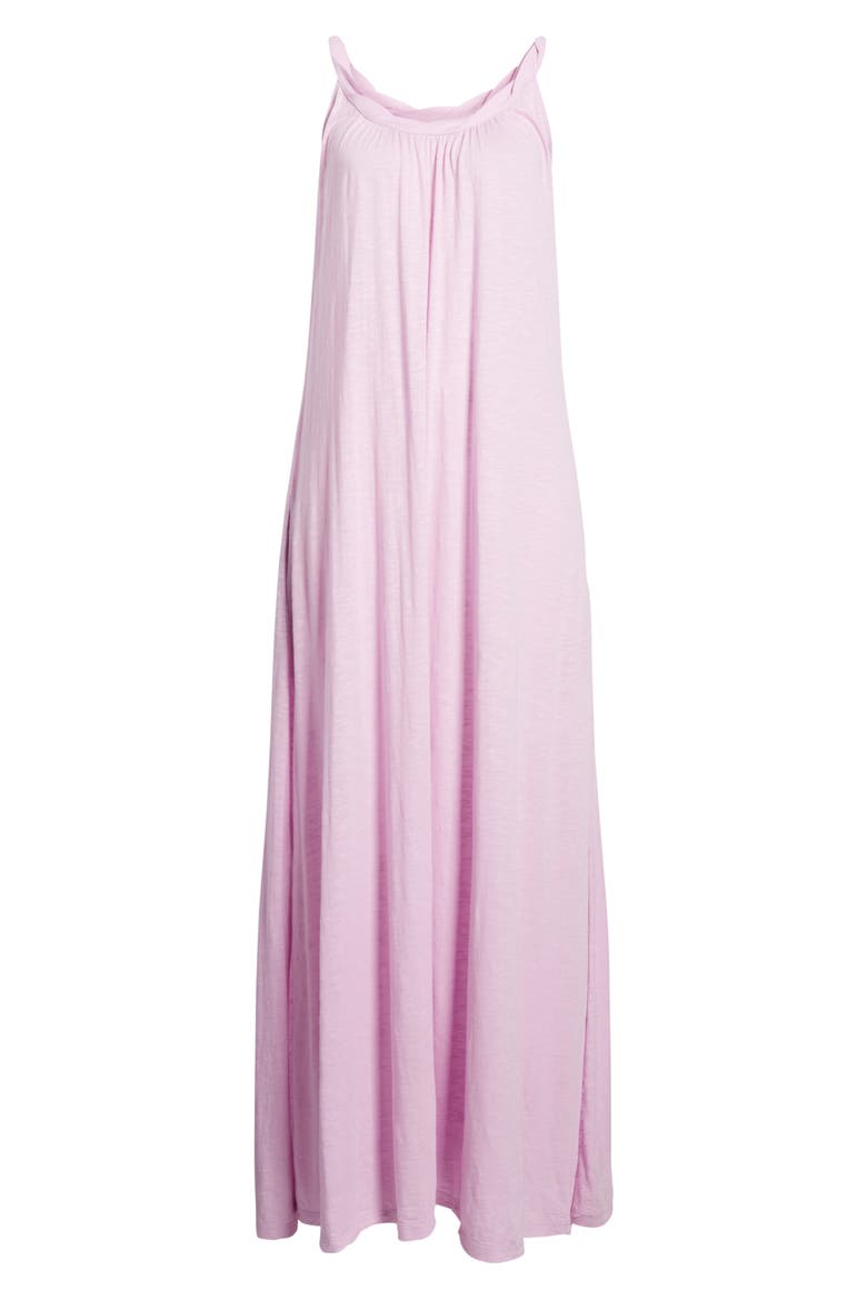 Twist Neck Maxi Dress, Alternate, color, PINK BOUQUET