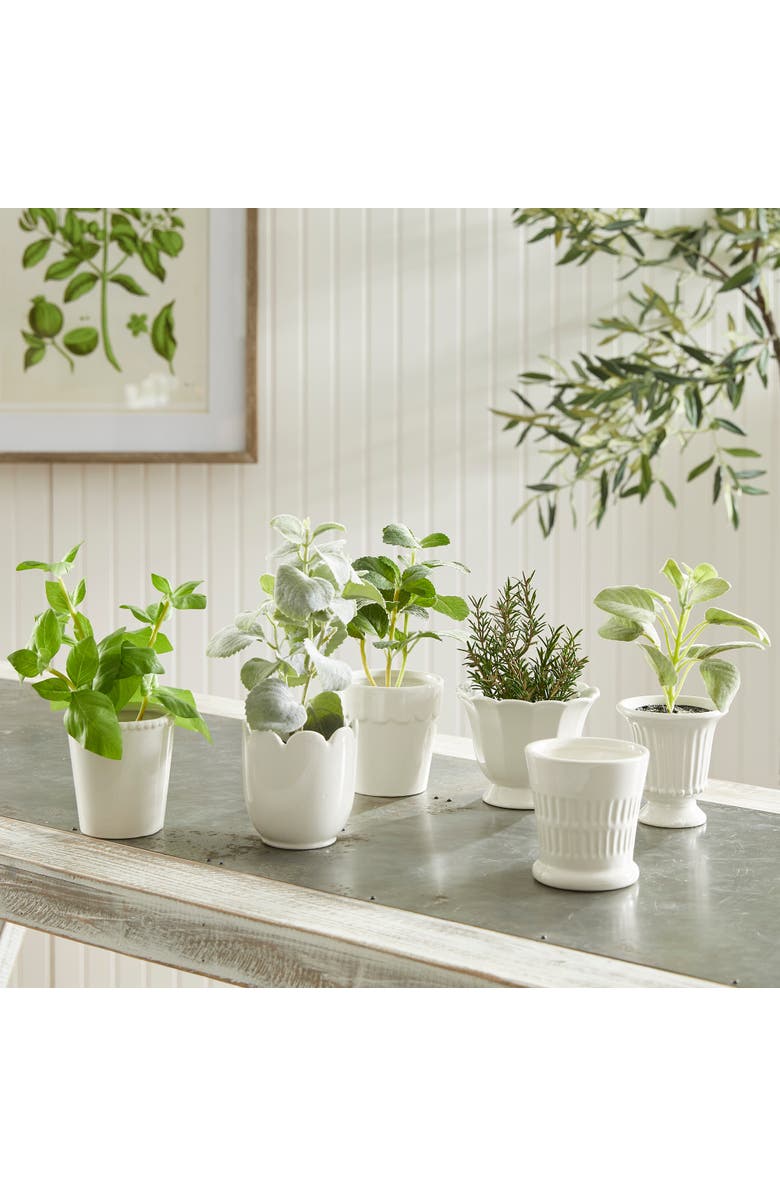 Napa Home & Garden Mirabelle Mini Cachepots Set Of 6, Alternate, color, White