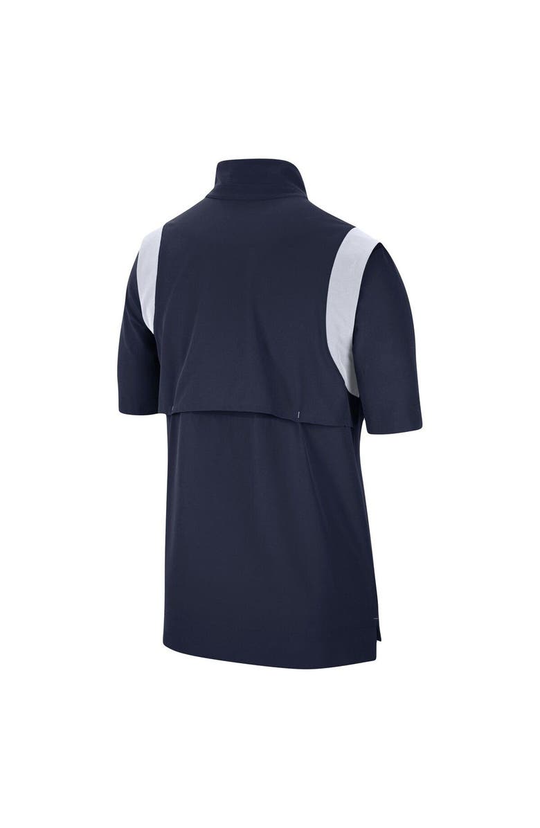 Nike Men's Nike Navy Penn State Nittany Lions Coach Short Sleeve Quarter-Zip Jacket, Alternate, color, Navy