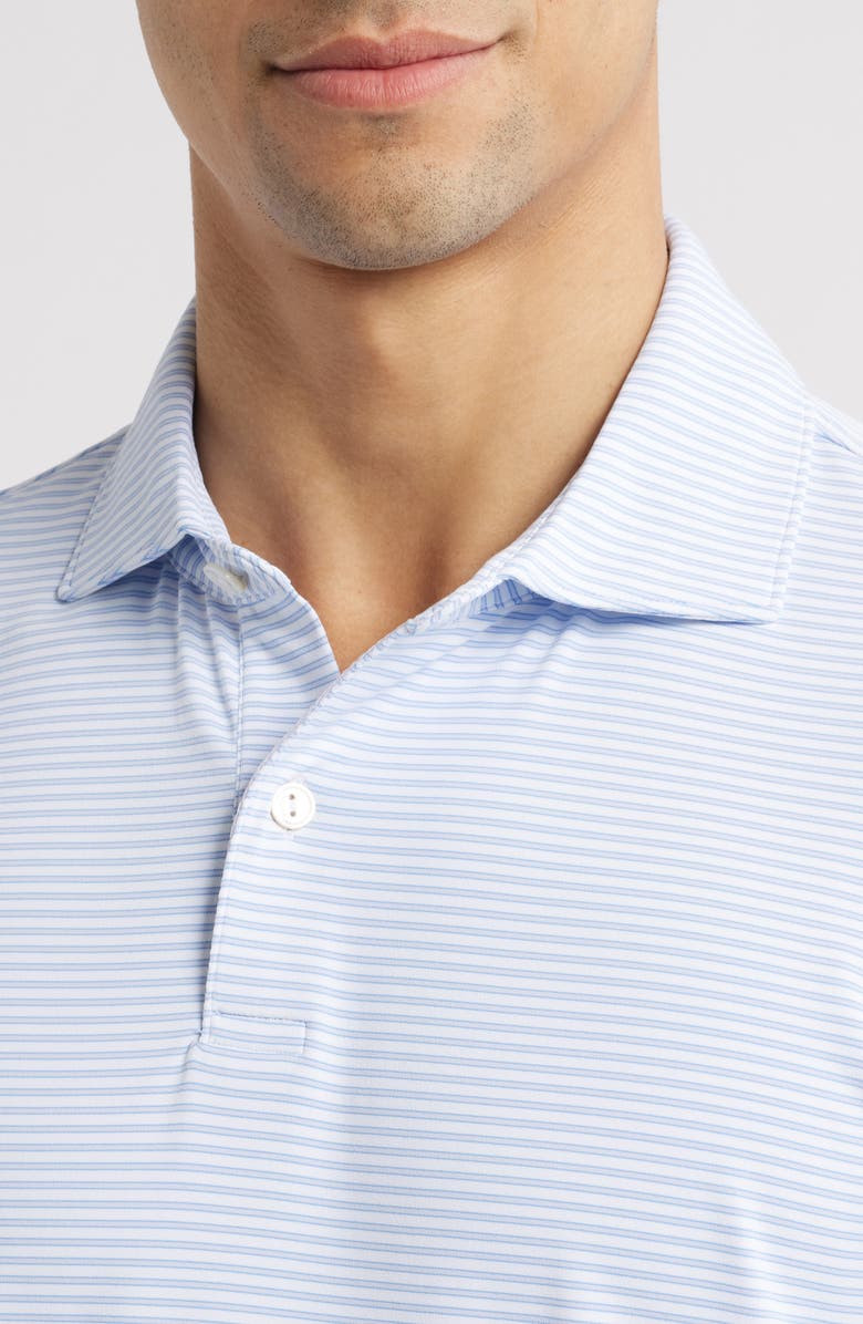 Peter Millar Ambrose Performance Jersey Polo, Alternate, color, White/ Lavender Moon