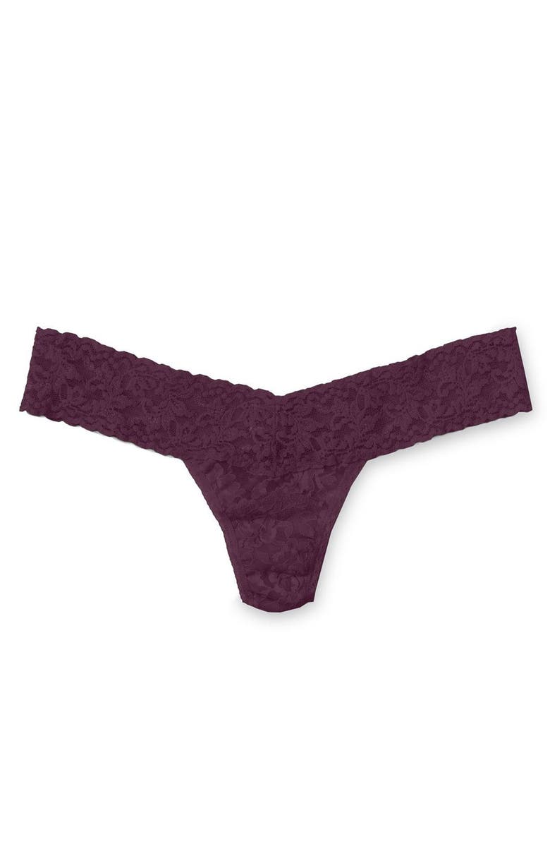 Hanky Panky Signature Lace Low Rise Thong, Main, color, Love Potion Purple