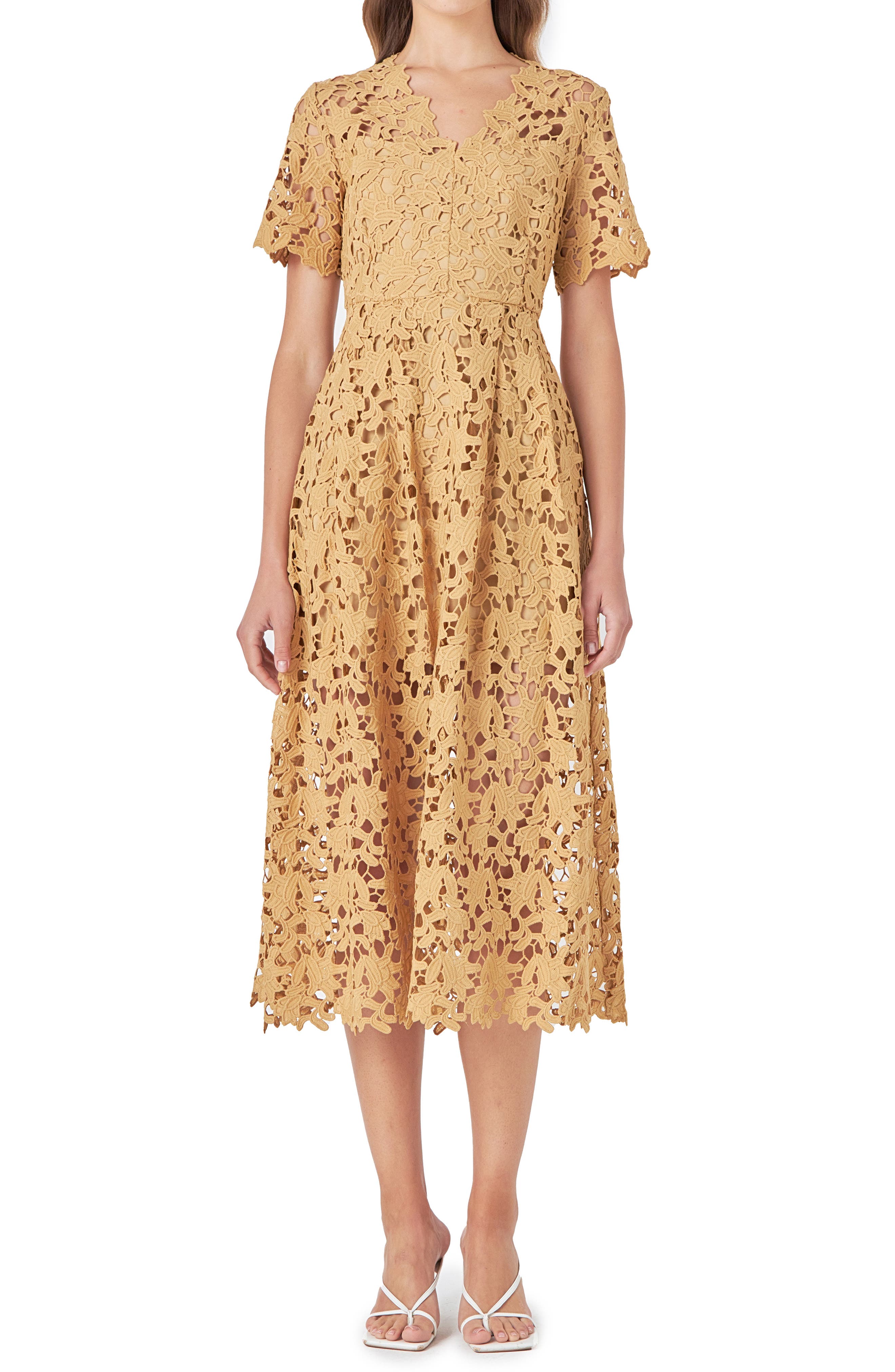 Allover Lace Midi Dress - image 5