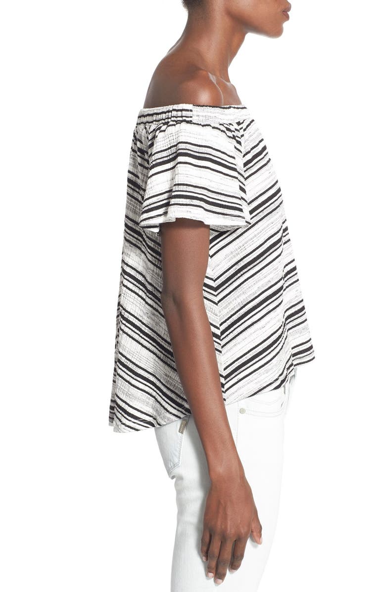 All in Favor Stripe Off the Shoulder Top, Alternate, color,