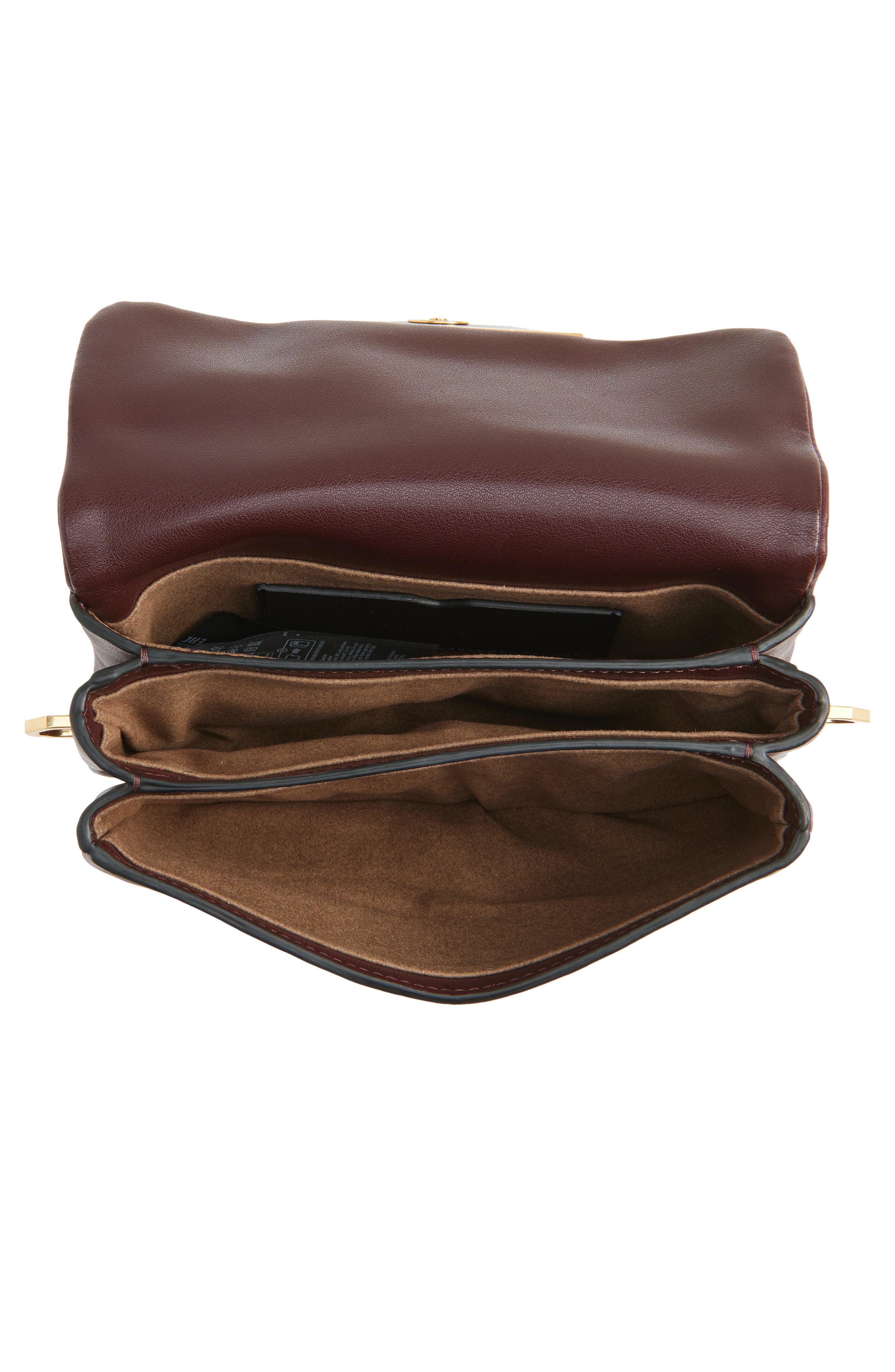 AllSaints Jupiter Leather Crossbody Bag, Alternate, color, Dark Red