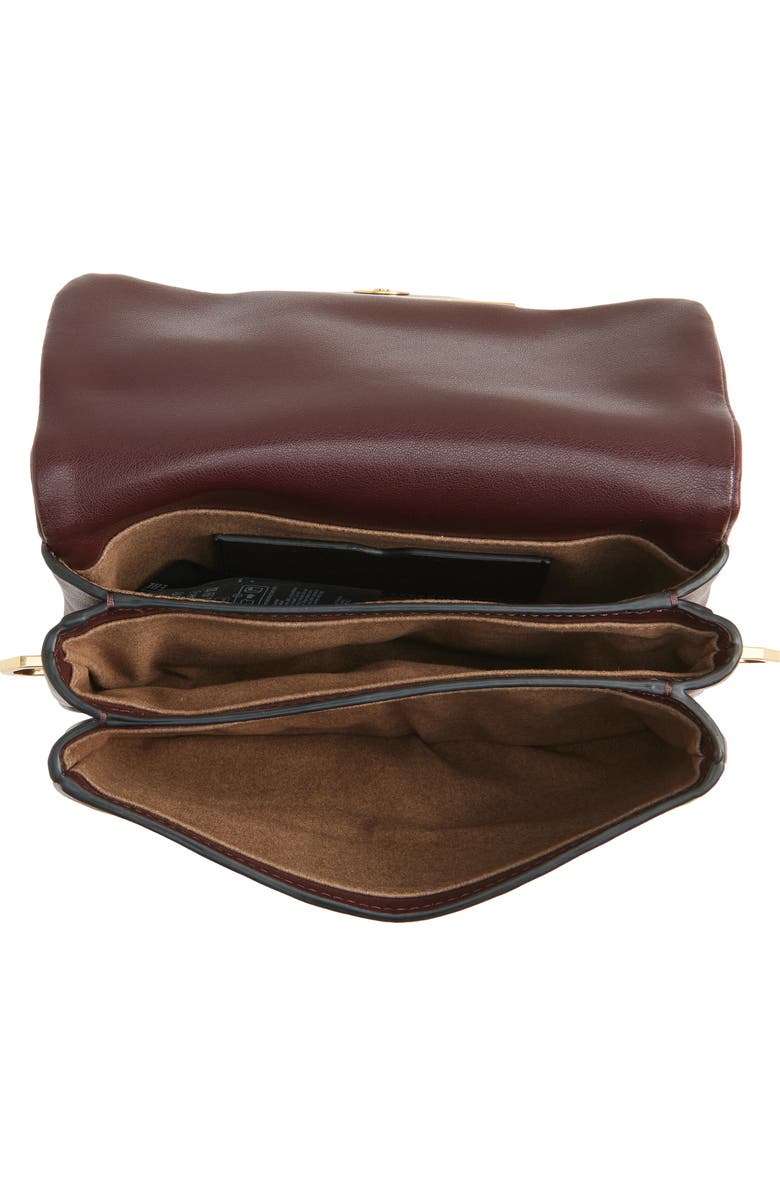 AllSaints Jupiter Leather Crossbody Bag, Alternate, color, Dark Red