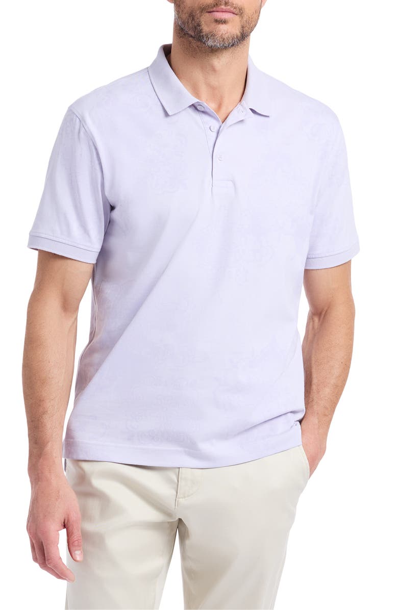 Robert Graham Linford Cotton Polo, Main, color, Lilac