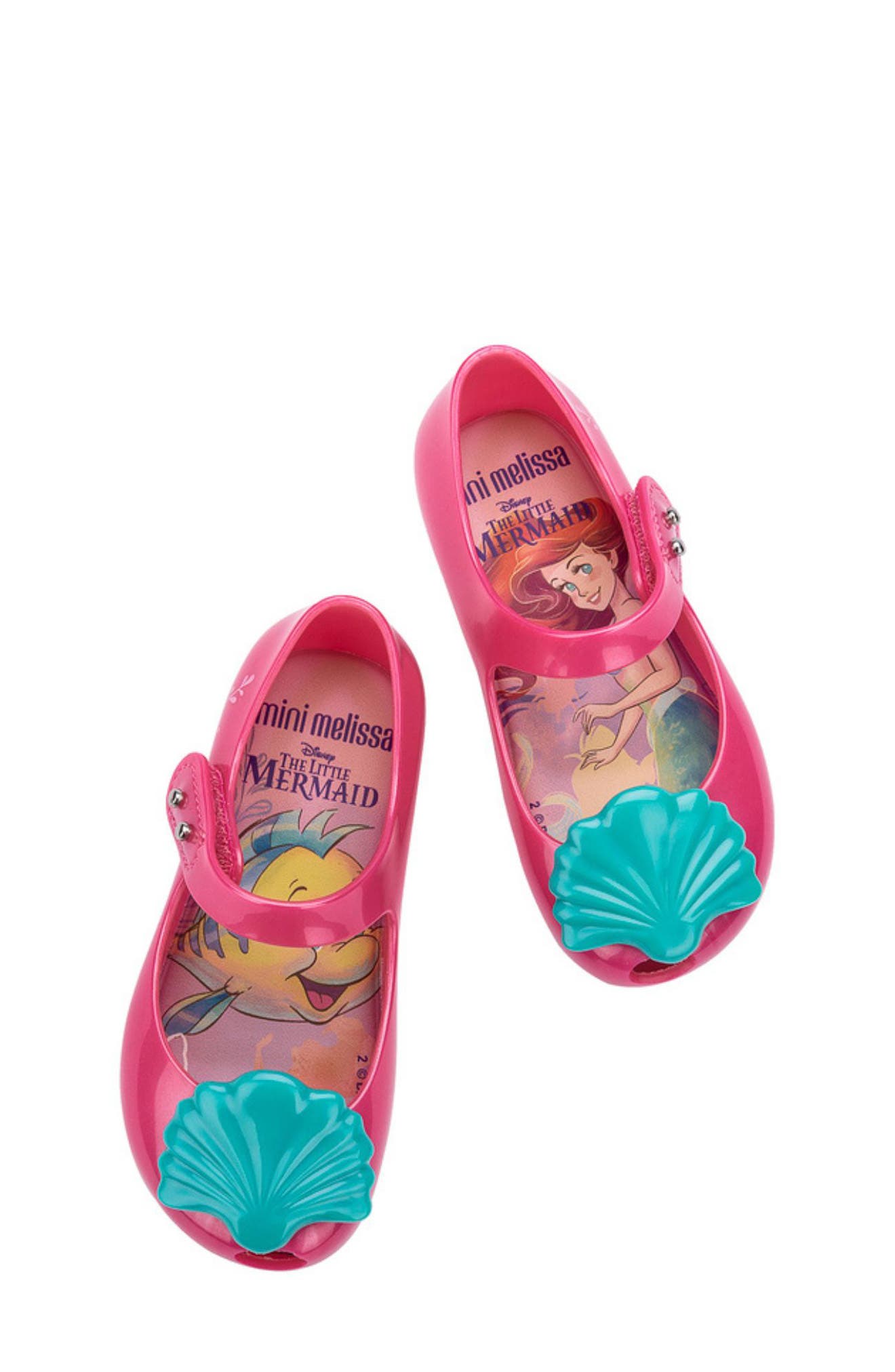 Mini Melissa x Disney<sup
®</sup
 The Little Mermaid Ultragirl II Mary Jane, Alternate, color, Pink/ Blue
