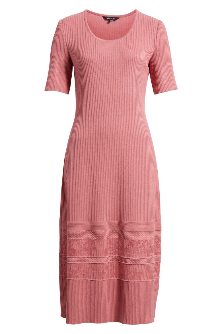 Mixed Stitch Sweater Dress, Alternate, color, HONEY SUCKLE
