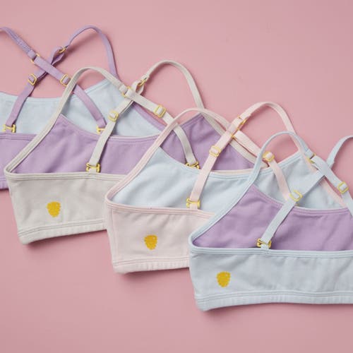 Yellowberry Ladybug Cotton Bra In Lavender