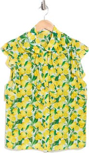 Alice + Olivia Robbie Ruffled Silk Shirt