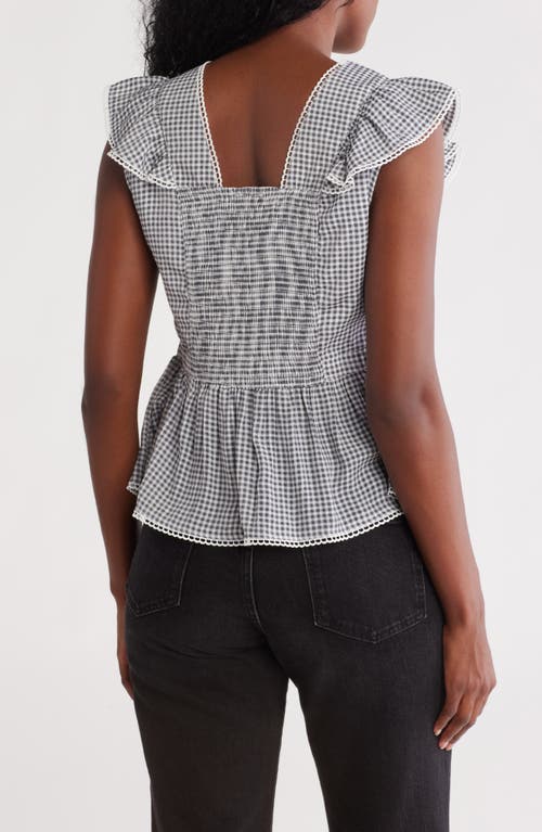 Nanette Lepore V-neck Flutter Sleeve Peplum Top