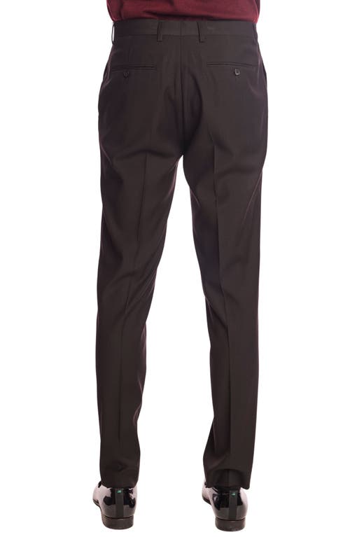 Paisley & Gray Downing Slim Fit Flat Front Dress Pants In Brown